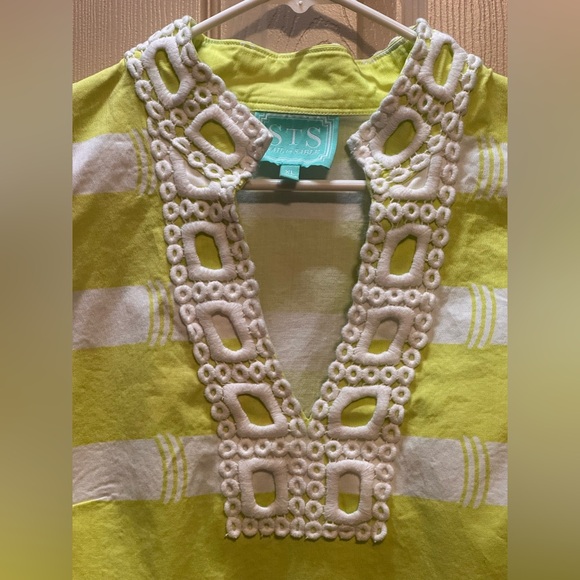 Sail to Sable STS Striped Womens XL Tunic Sleeveless V Neck Dress Easter Spring - Picture 13 of 15